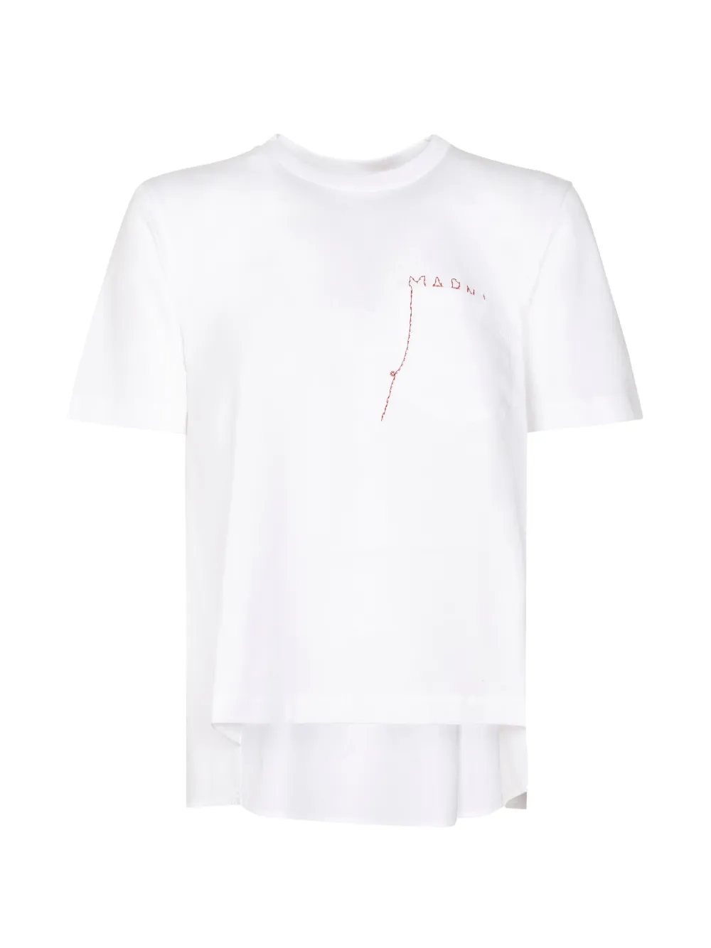 Marni T-shirt met zak en logo Wit