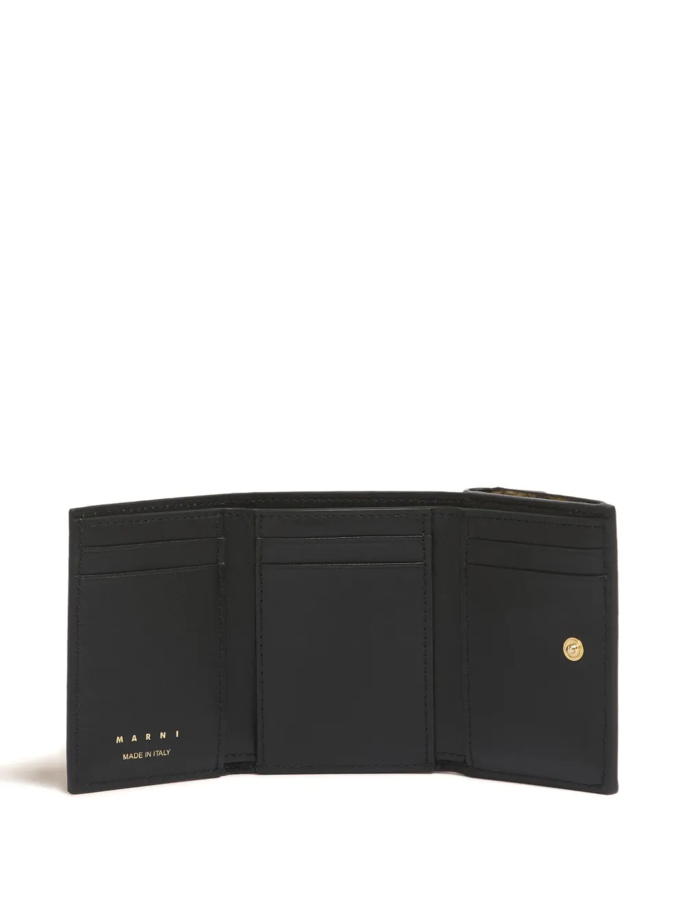 Marni Leren portemonnee met pythonprint Bruin