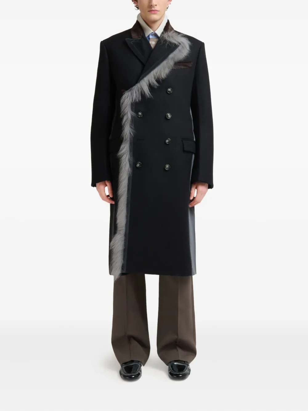 Marni double-breasted fur-trimmed coat | معاطف بصفي أزرار | Image 2