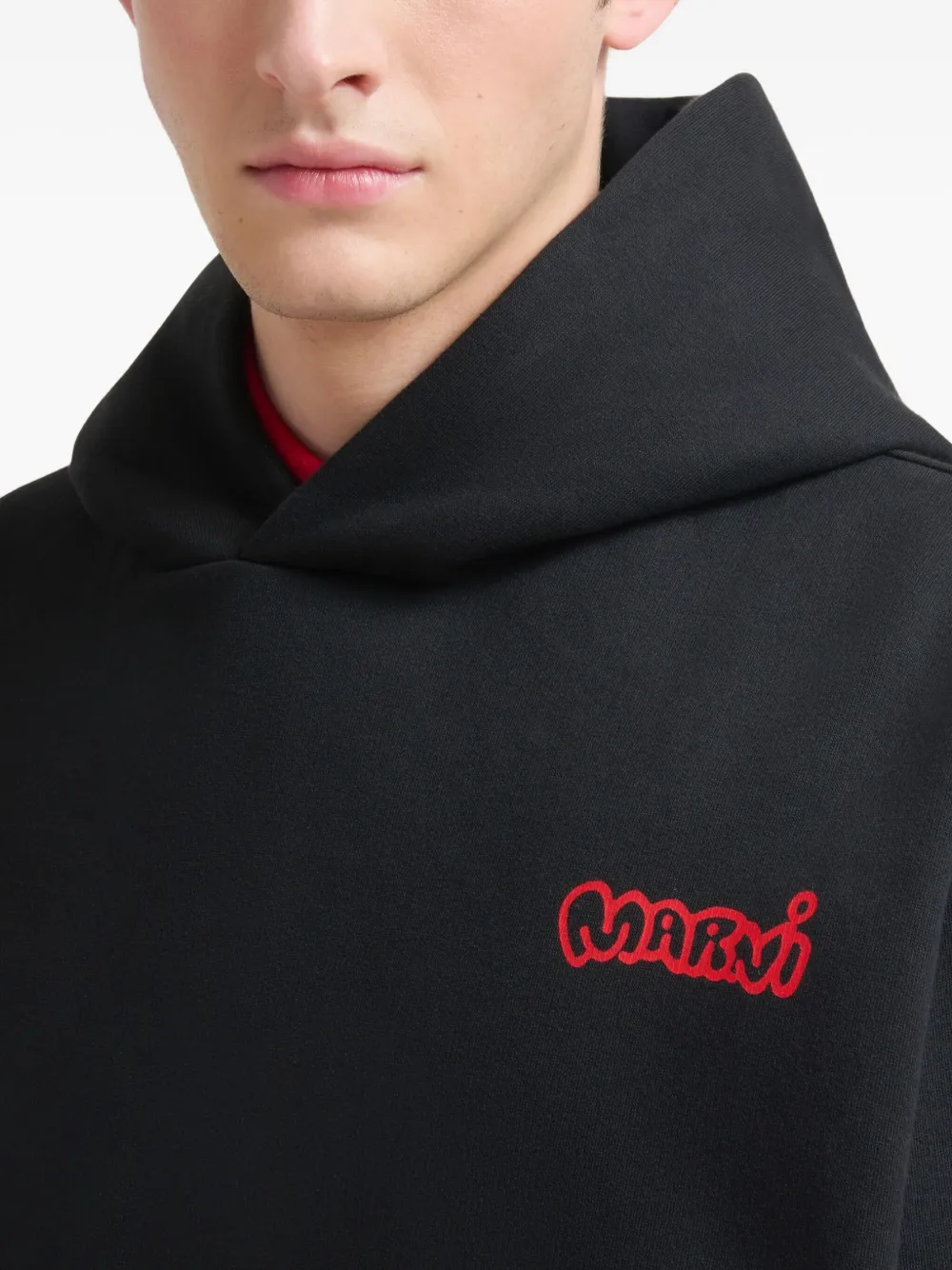 Marni Katoenen hoodie met logoprint Zwart