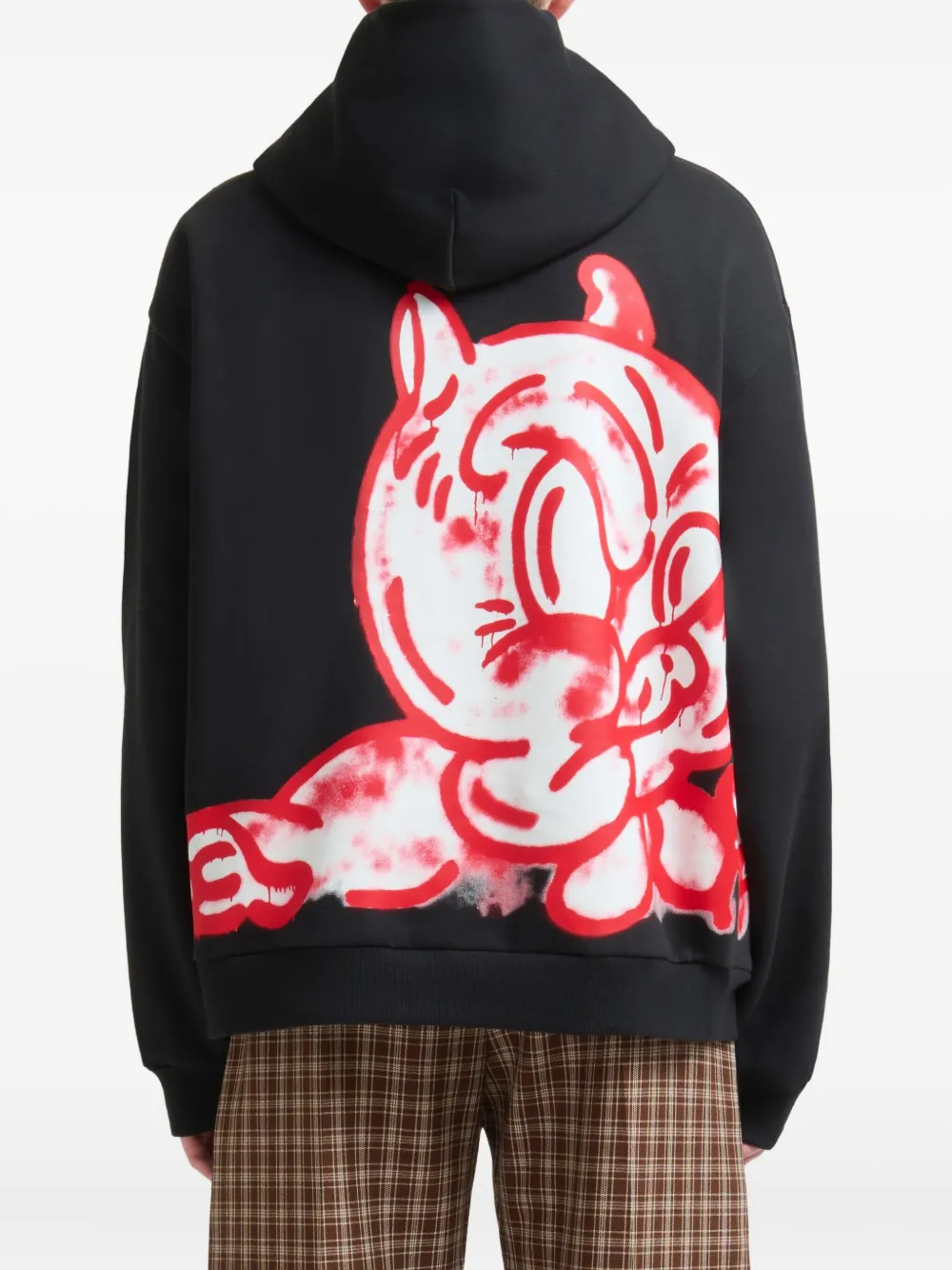 Marni Katoenen hoodie met logoprint Zwart