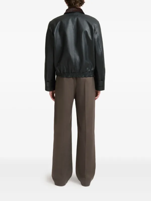 Marni calf-hair Leather Jacket | Brown | FARFETCH