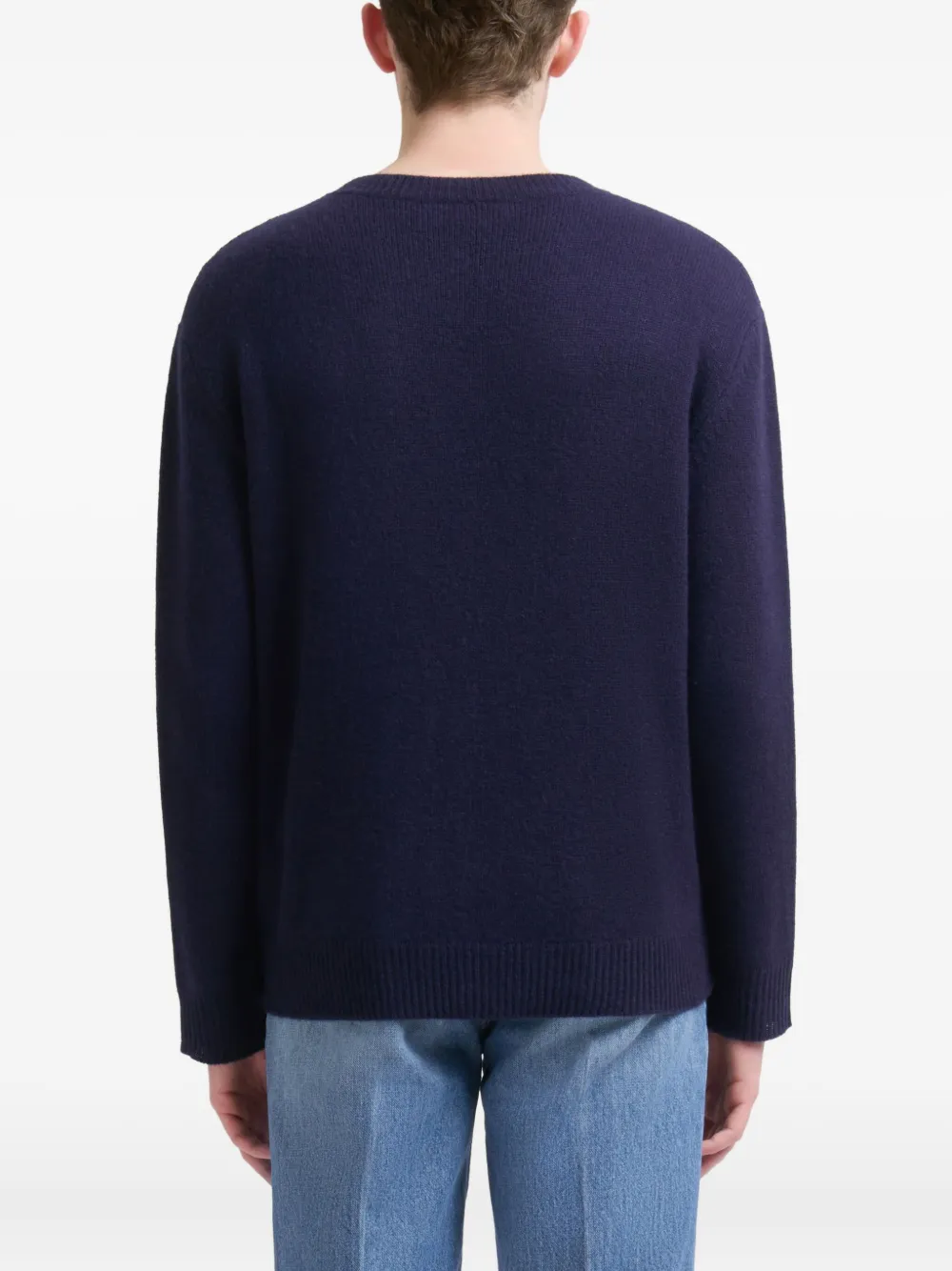 Marni Kasjmier sweater met logopatch Blauw