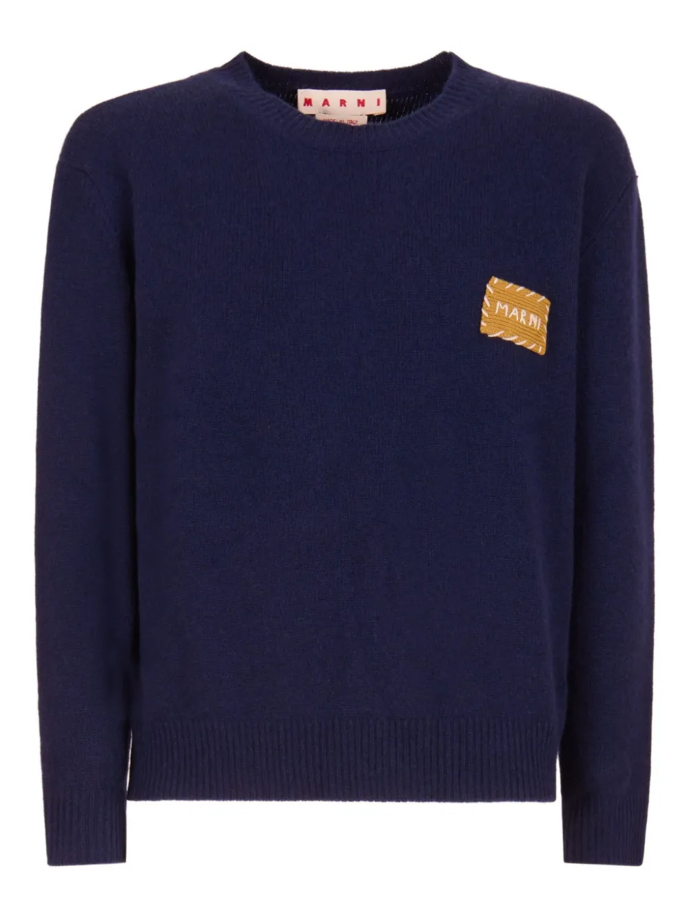Marni ロゴパッチ カシミアプルオーバー | ブルー | Image 1