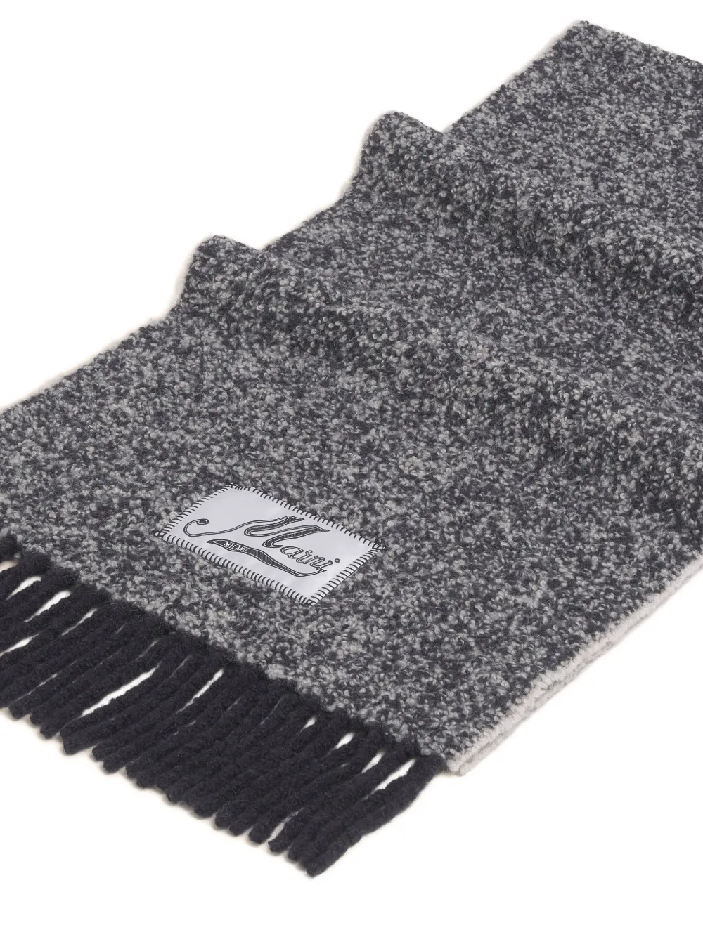 Marni Fringed Scarf In Gray