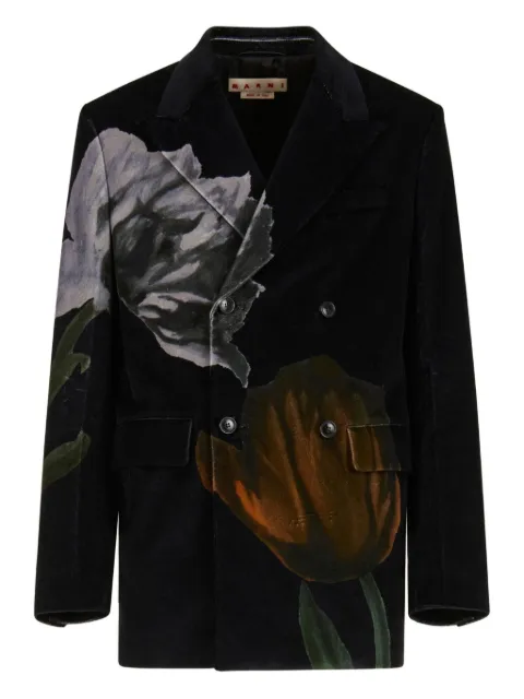Marni floral-print double-breasted blazer
