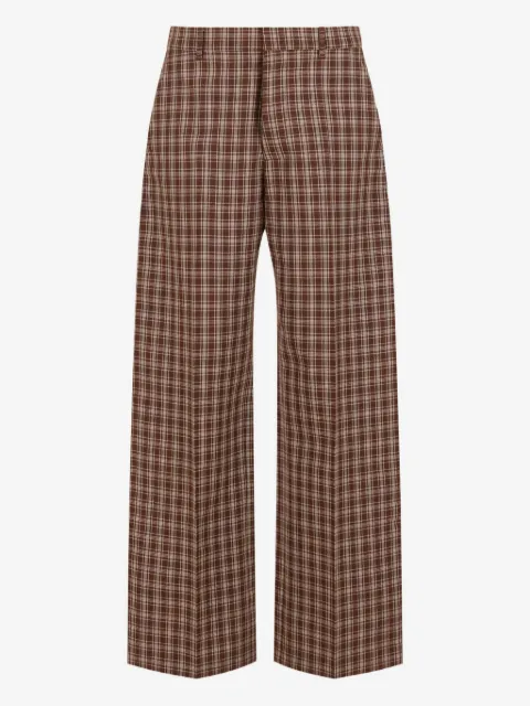 Marni checked wide-leg trousers