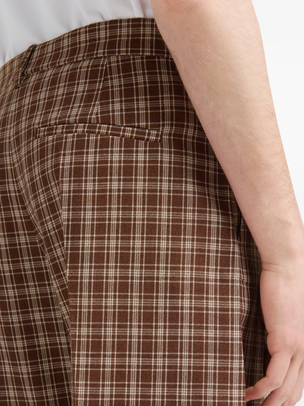 Marni Geruite broek Bruin