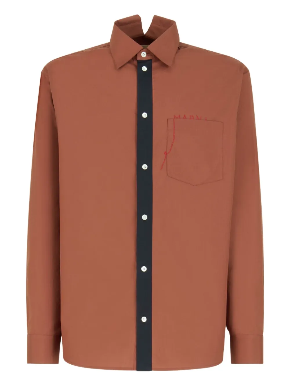 Marni camisa con bolsillo bordado | marrón | Image 1