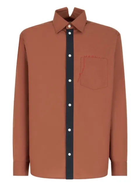 Marni camisa con bolsillo bordado
