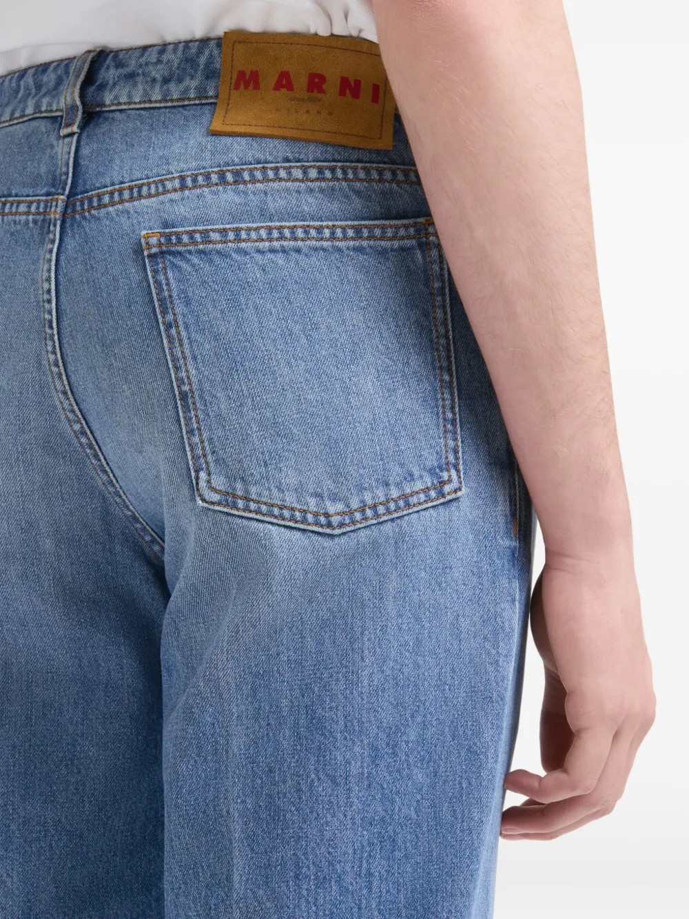Marni Washed Denim Five-pocket Jeans In Blue