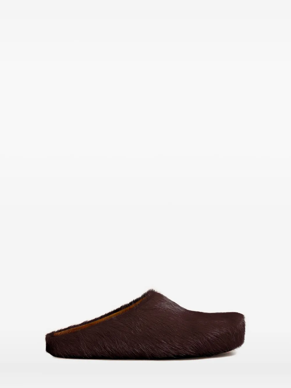 Marni Fussbett Calf-hair Mule In Brown