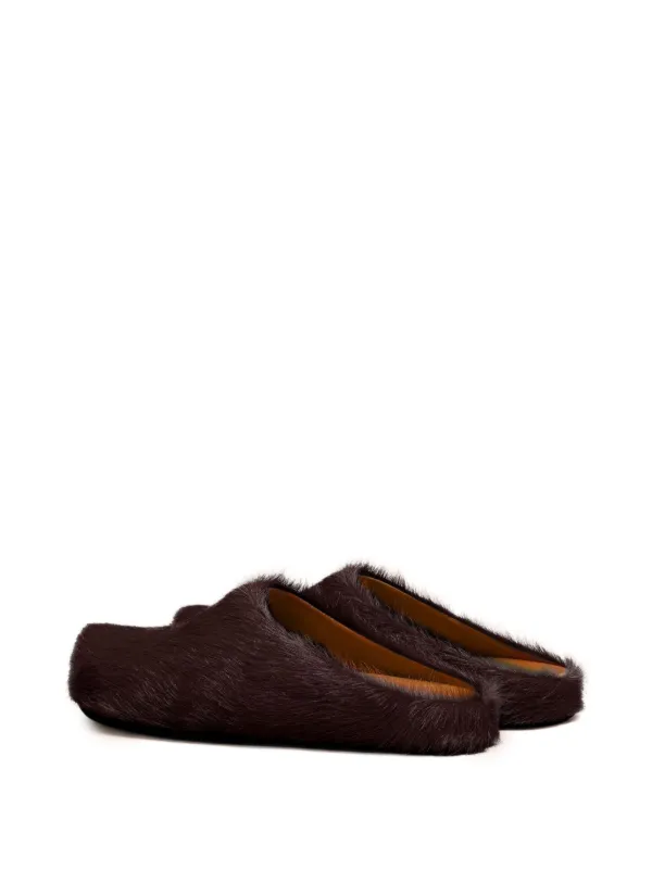 Marni Fussbett calf-hair Mules | Brown | FARFETCH display picture 3