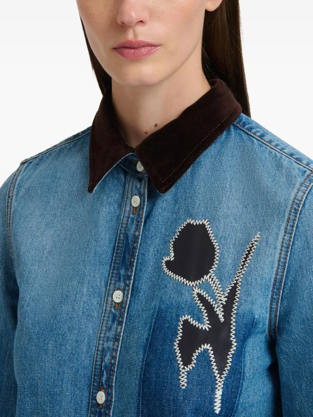 Marni X Slawn & Soldier Jeans-minikleid Mit Falten In Blue