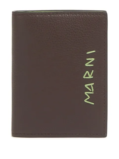 Marni logo-plaque calfskin leather wallet