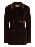 Marni velvet calf-hair collar blazer - Brown