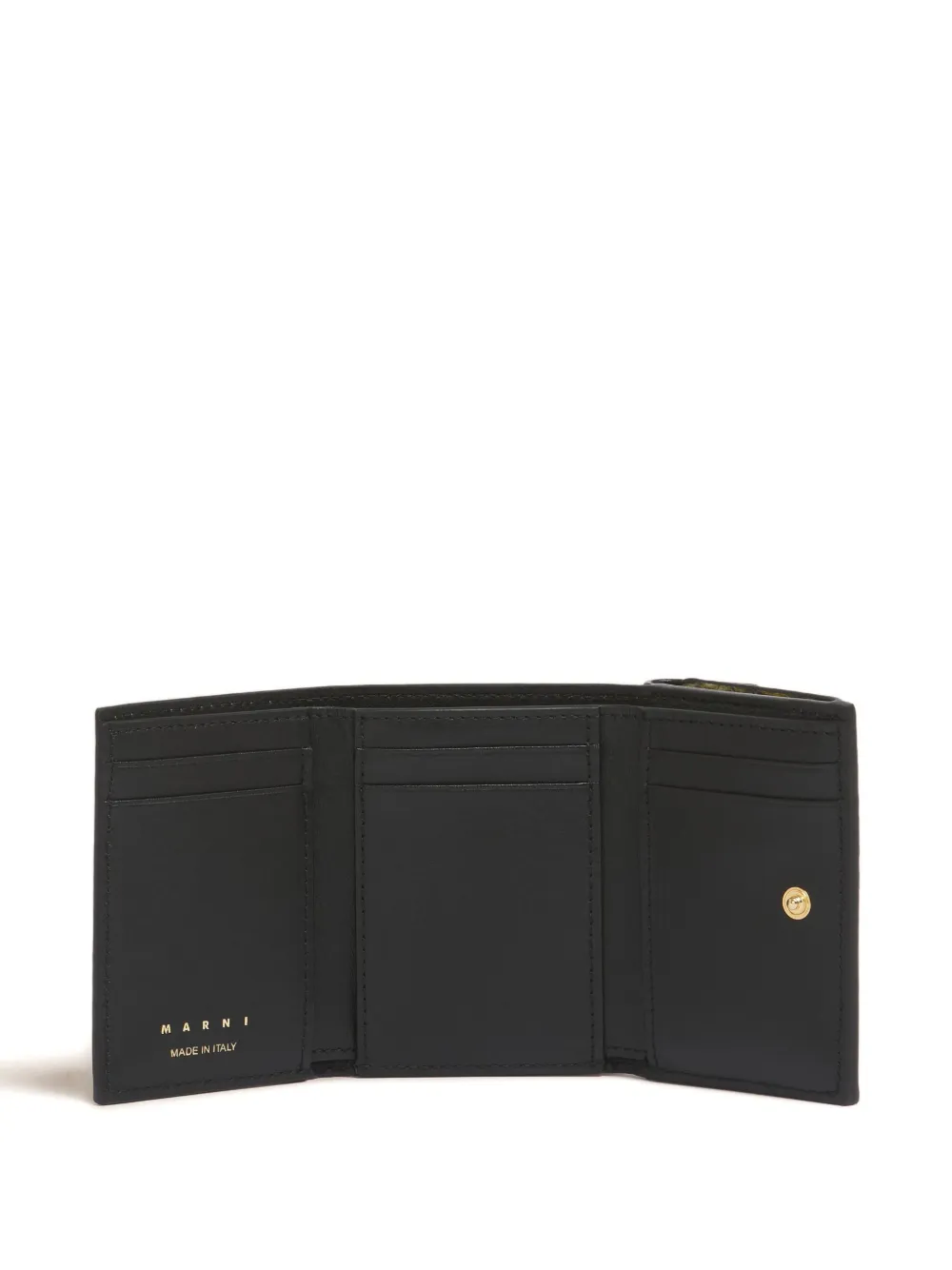 Marni Portemonnee met pythonprint ZO998 BLACK STONE WHITE AMBER