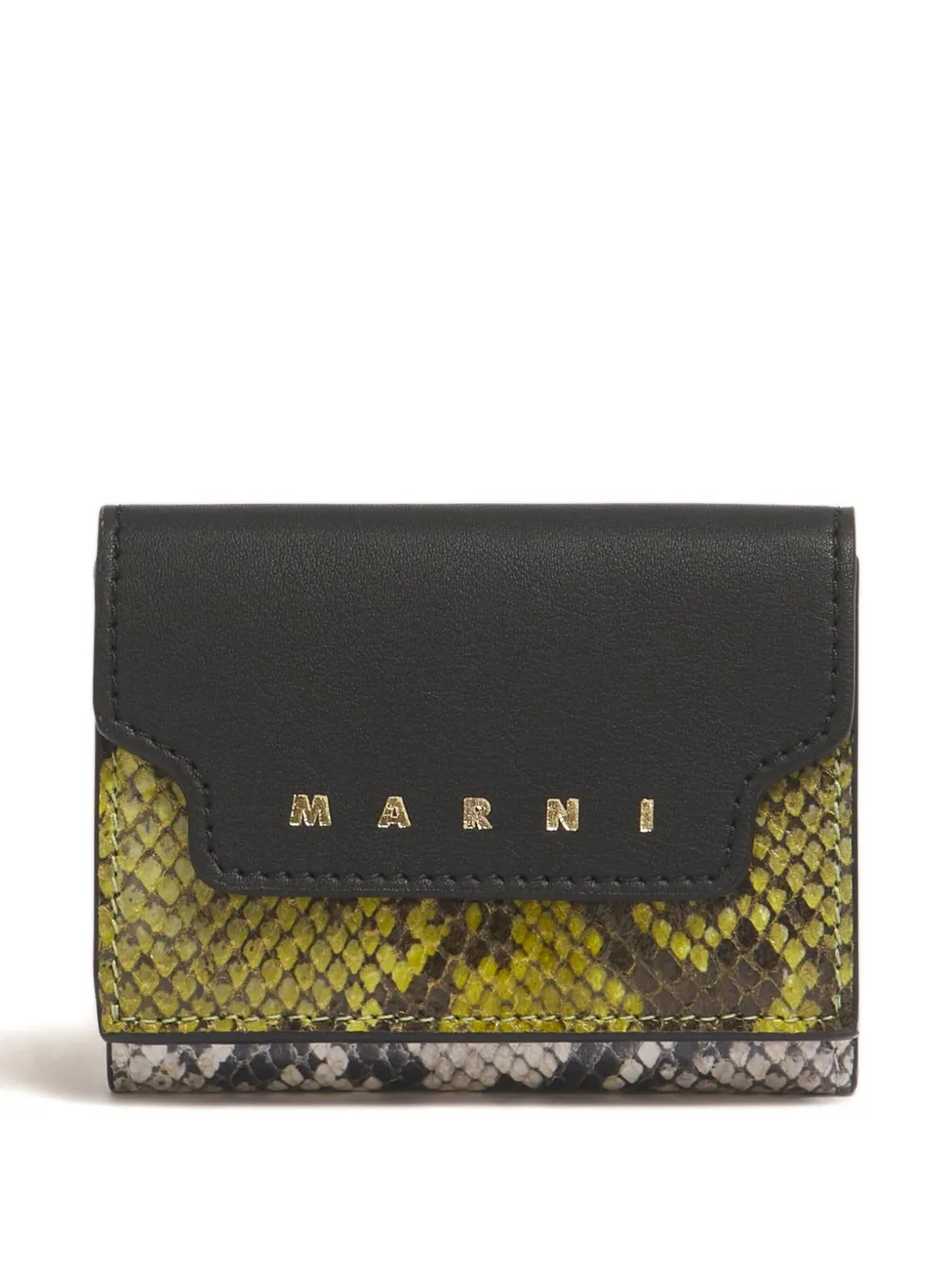 Marni python-print wallet - ZO998 BLACK/STONE WHITE/AMBER Marni python-print wallet - ZO998 BLACK/STONE WHITE/AMBER
