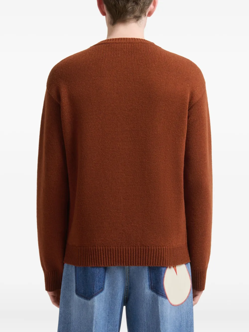 Marni Wollen trui met logodetail Bruin