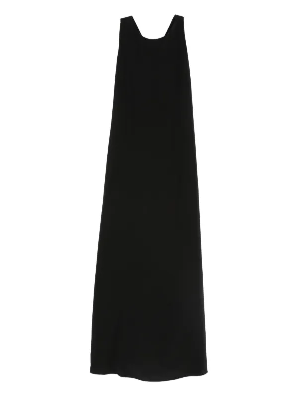 ASPESI Scoop Neck Maxi Dress in Black