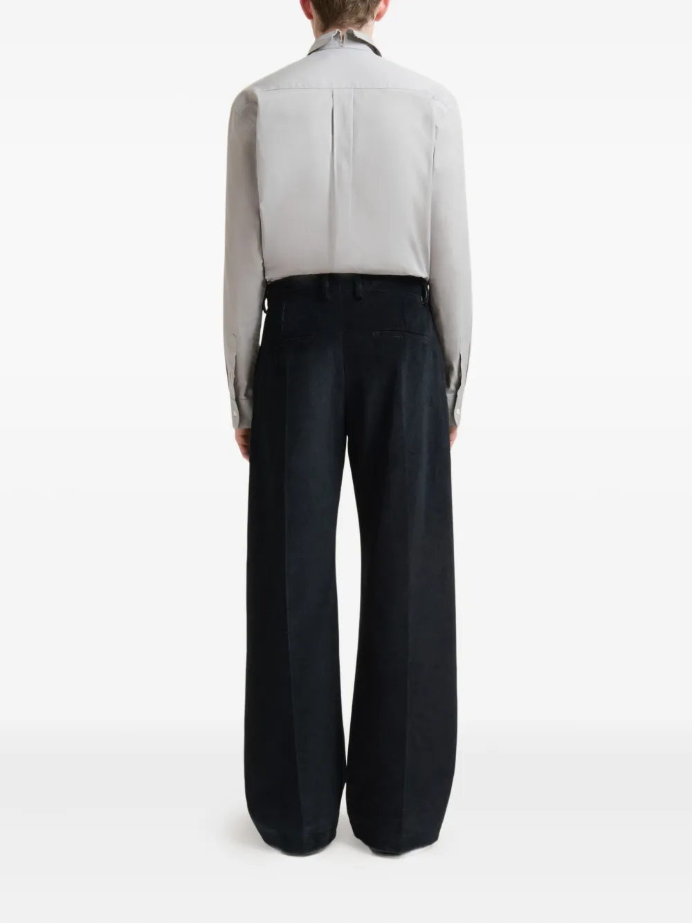 Marni X Slawn & Soldier Tulip-print Velvet Trousers In Black