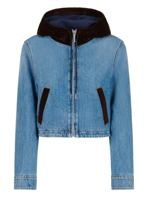 Marni velvet-trimmed denim jacket