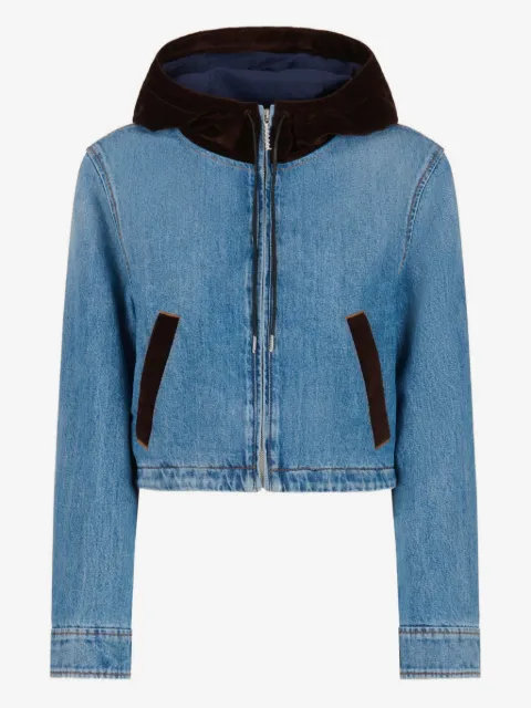 Marni velvet-trimmed denim jacket
