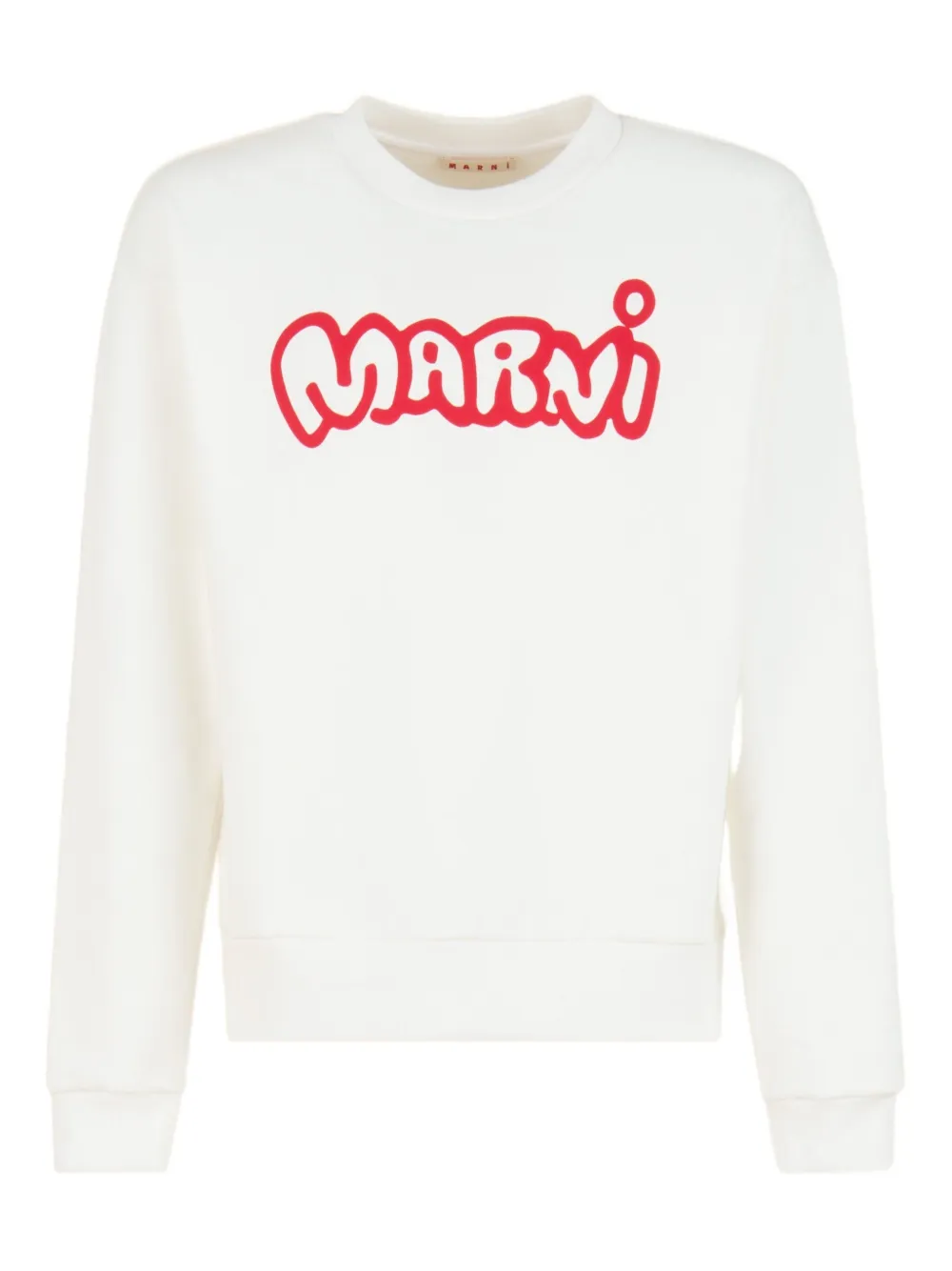 Marni cartoon-logo cotton sweater | White | Image 1