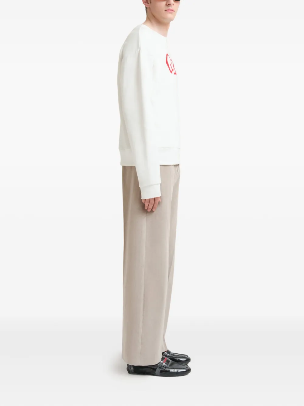 Marni Katoenen trui met logo - Wit