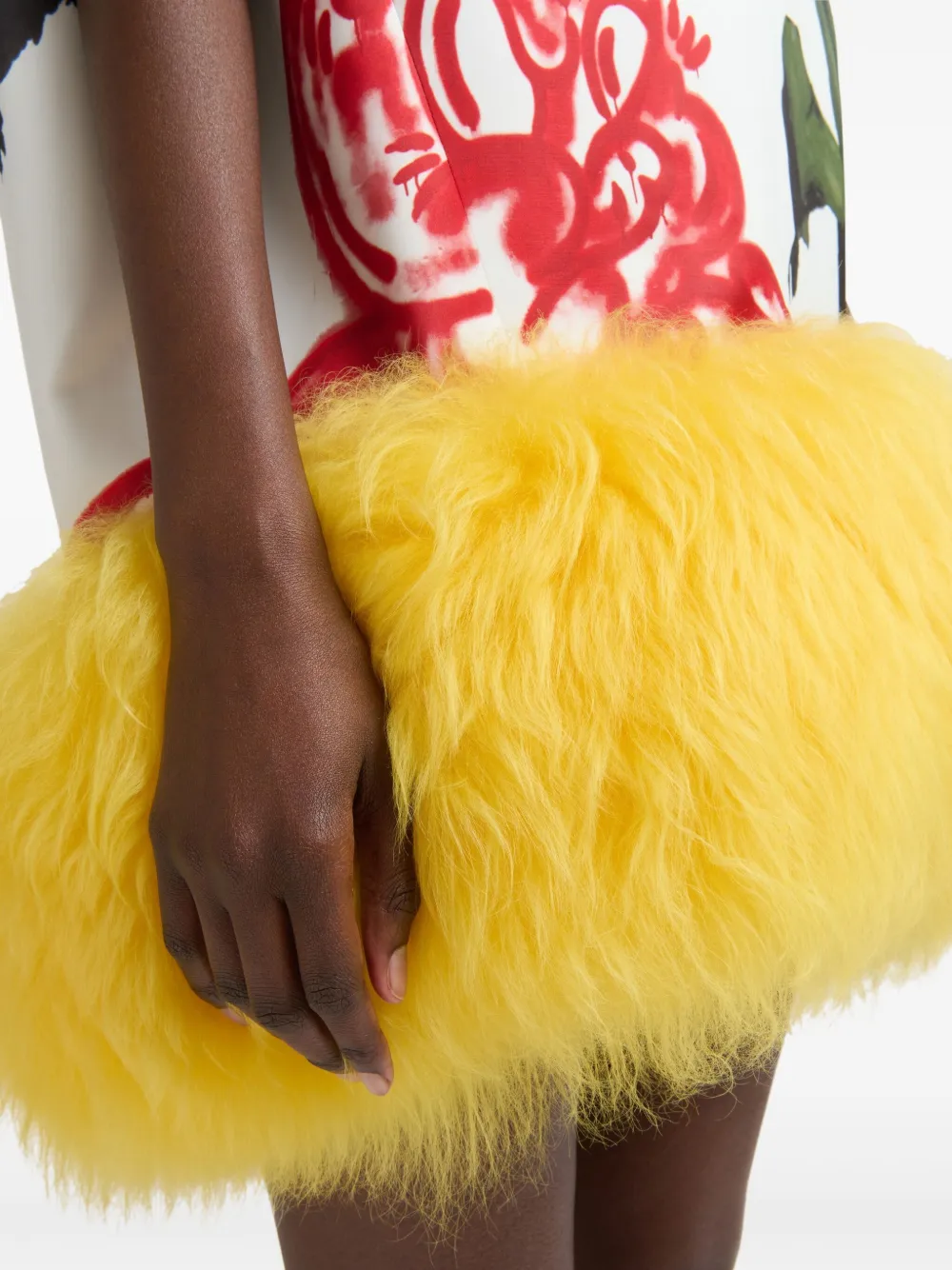 Marni x Slawn & Soldier mini-jurk met afwerking Wit