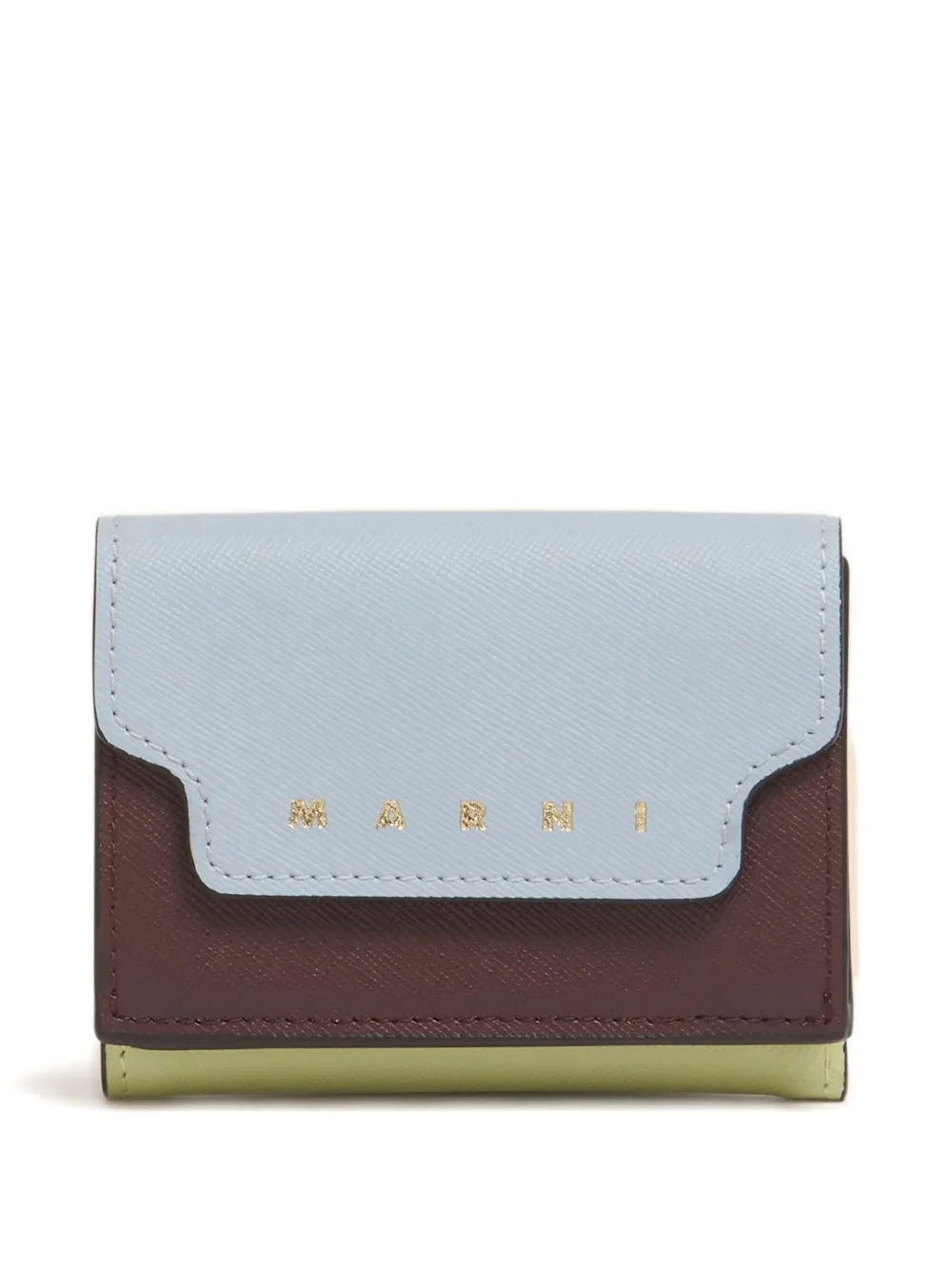 Marni colour-block tri-fold wallet - ブルー Marni colour-block tri-fold wallet - ブルー