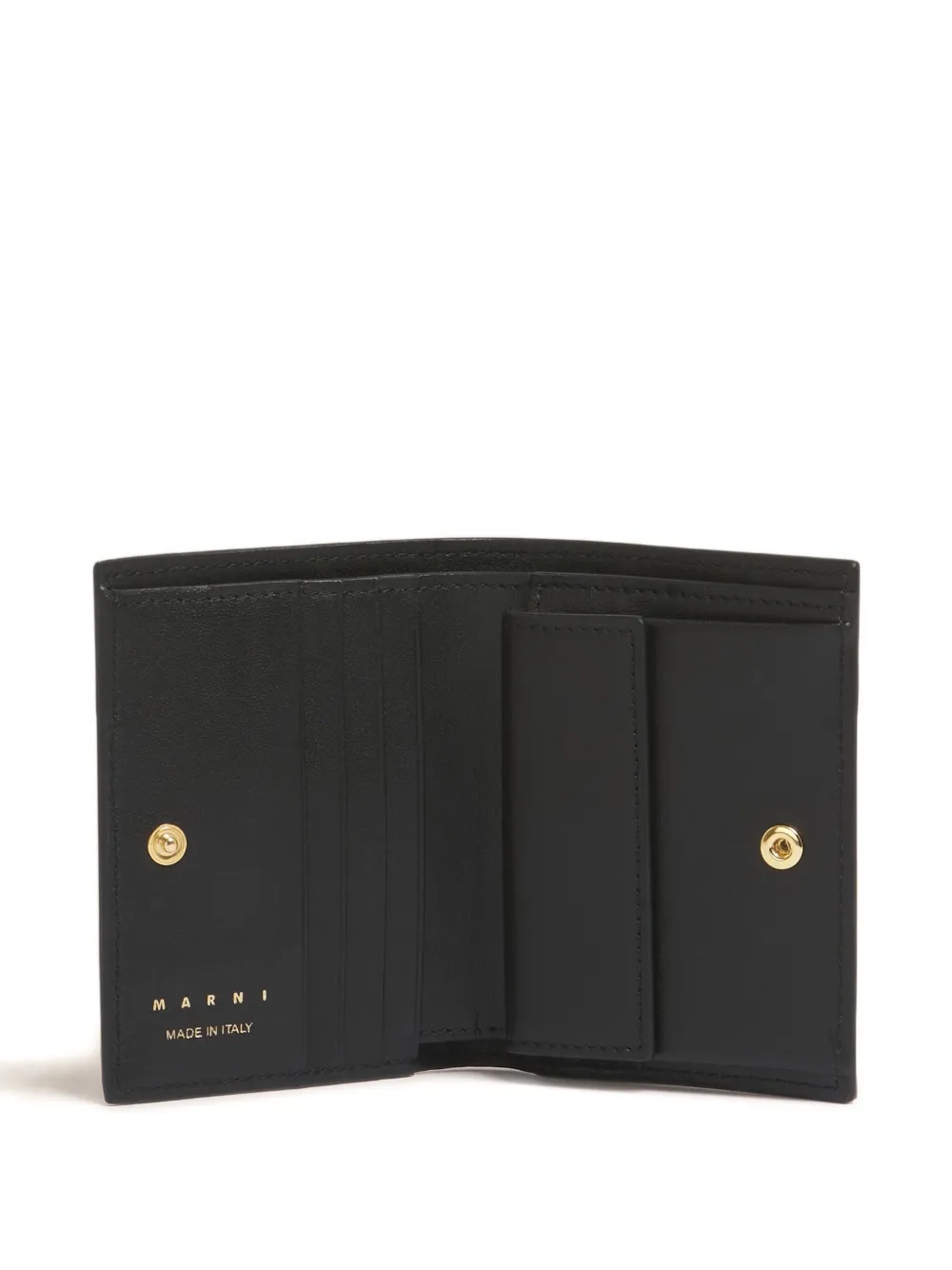 Marni Leather Python-print Bifold Wallet In Black