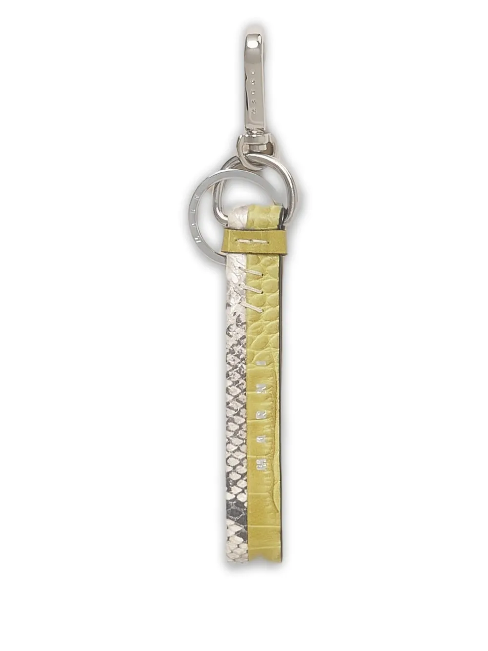 Marni crocodile-effect print leather keyring - グリーン Marni crocodile-effect print leather keyring - グリーン