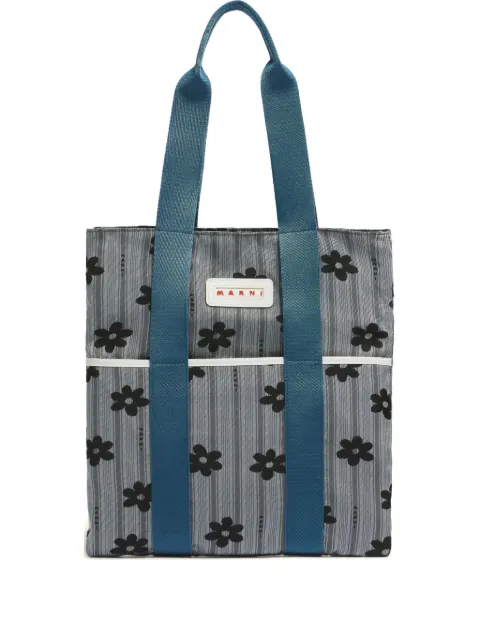Marni floral tape-handles tote bag