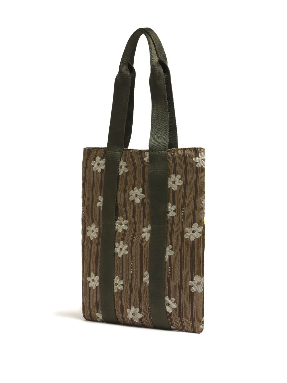 Marni Floral Striped Tote Bag In Multi
