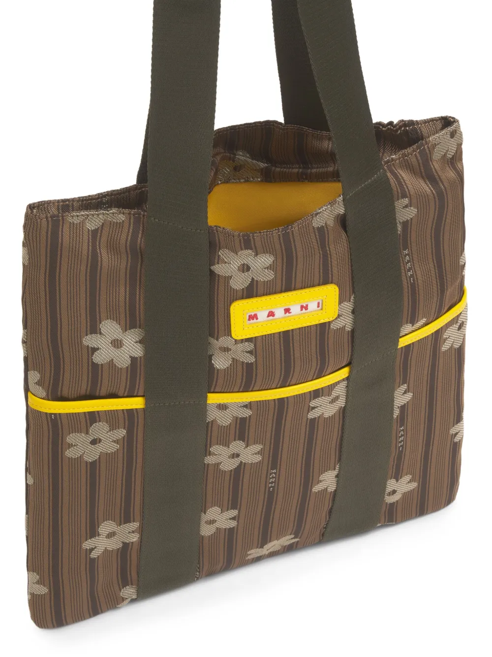 Marni Gestreepte shopper Bruin