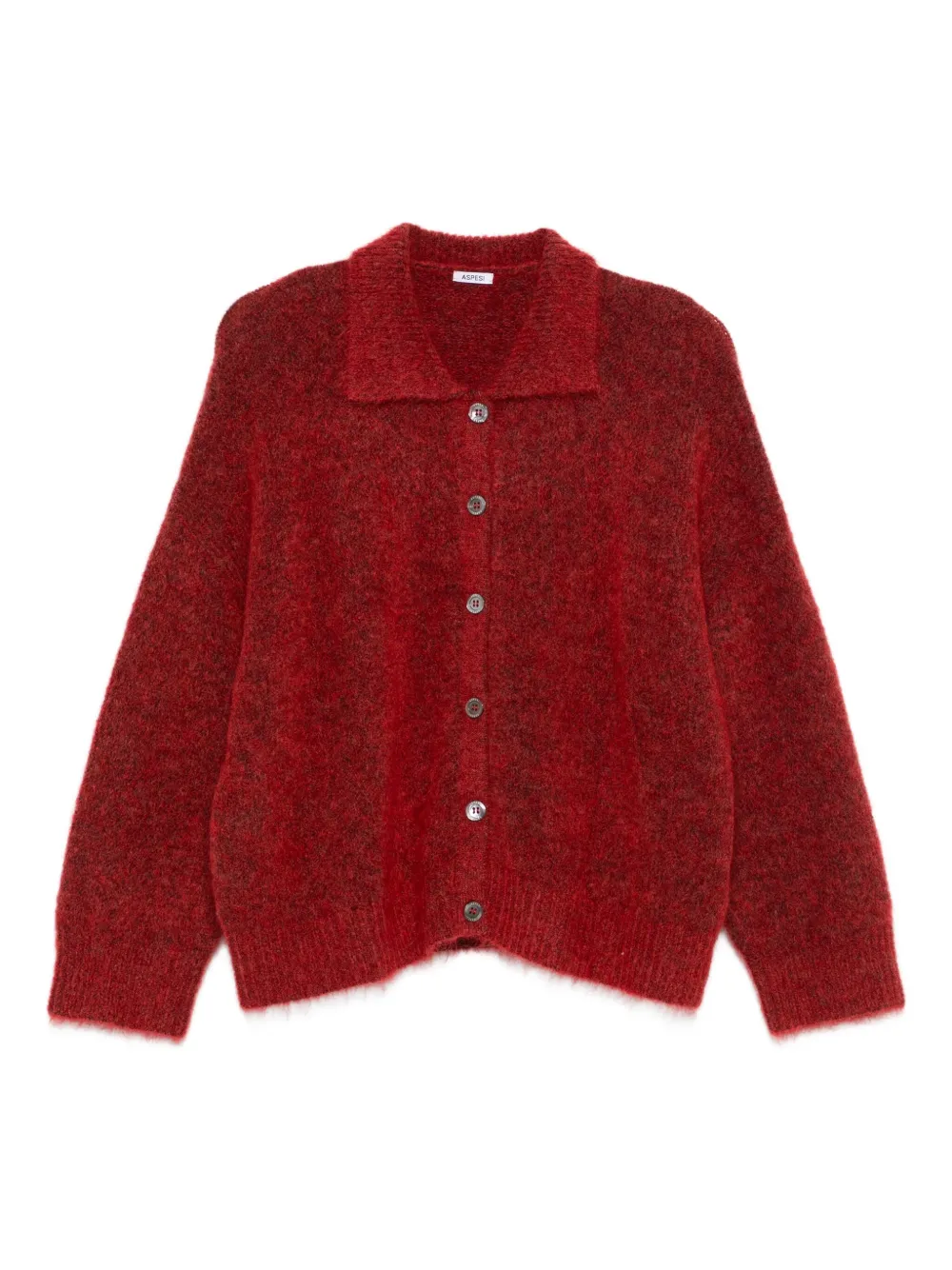 ASPESI buttoned collared cardigan | Red | Image 1