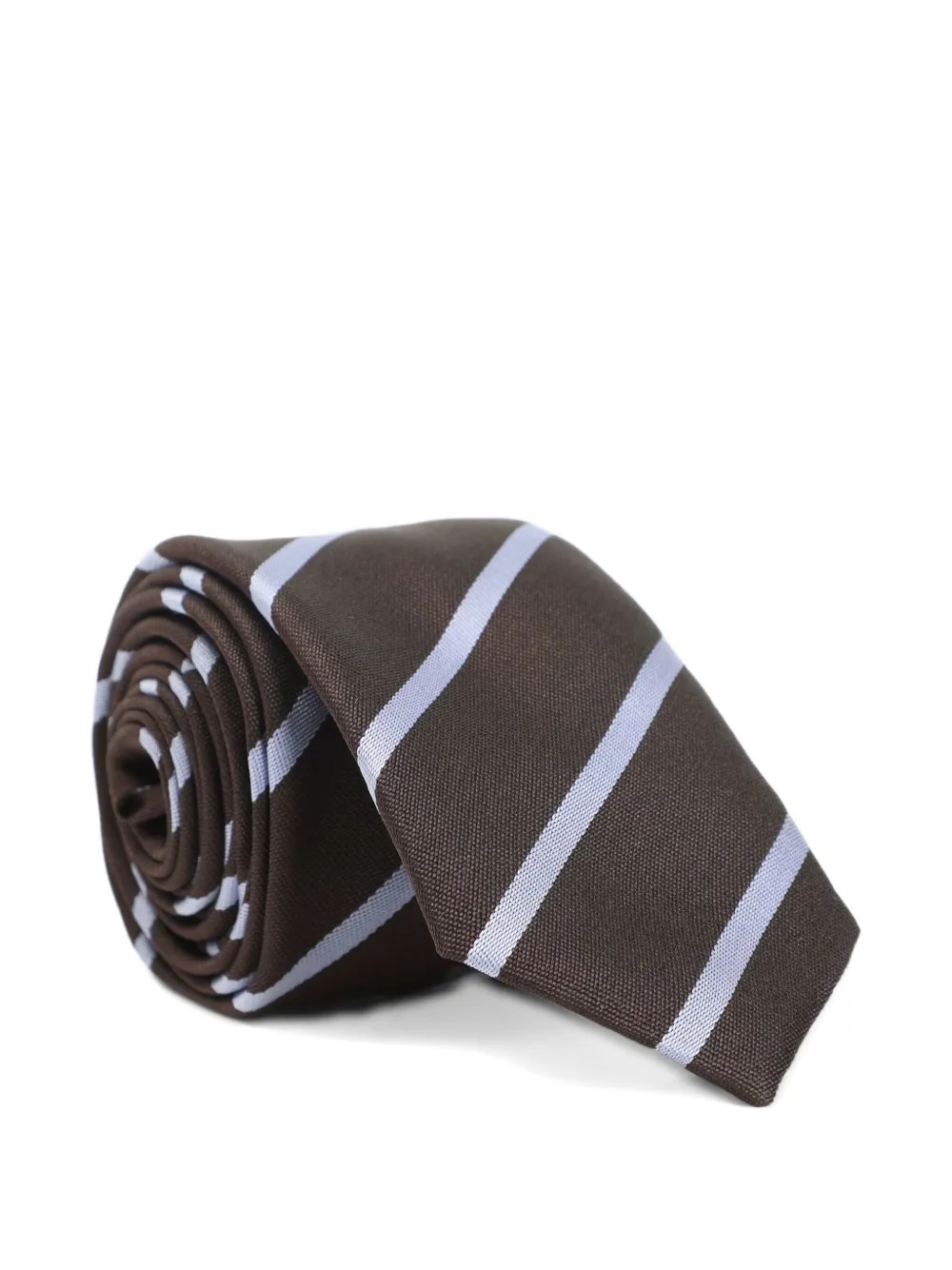The Frankie Shop Lene Striped Tie In Brown