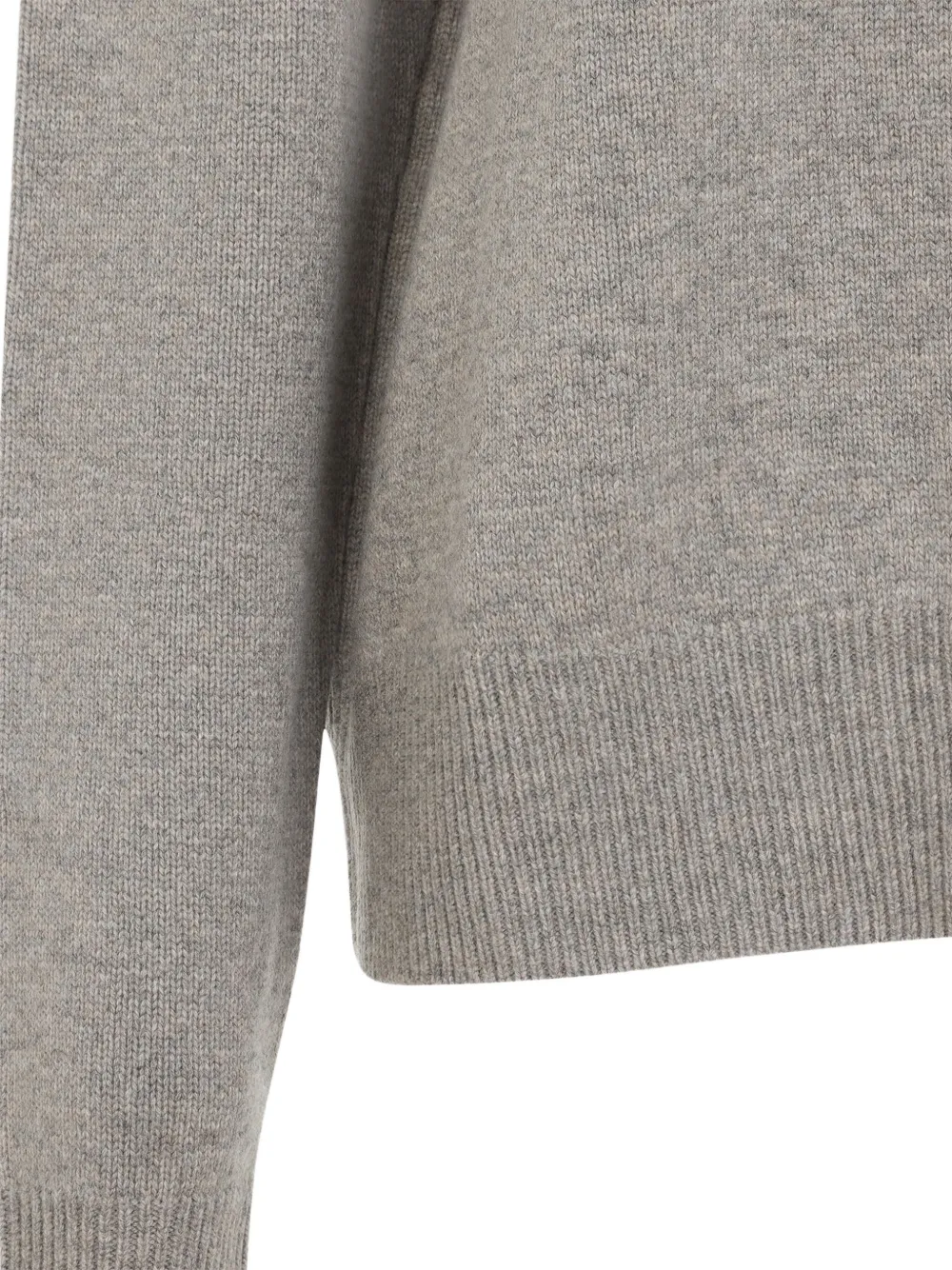 The Frankie Shop Relaxed Fit Crew Neck Sweater In Luxurious Wool-cashmere Blend In Brown