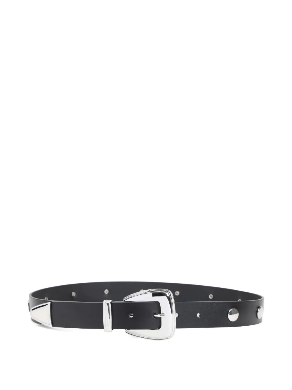 The Frankie Shop Studded Leather Belt In Black