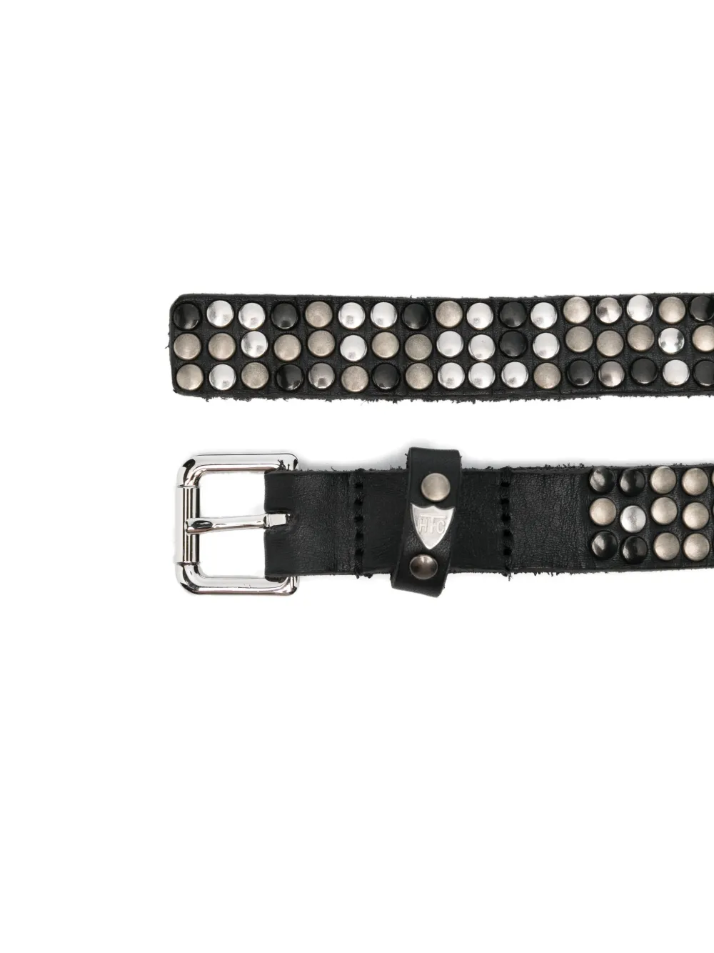 Htc Los Angeles studded leather belt - Zwart