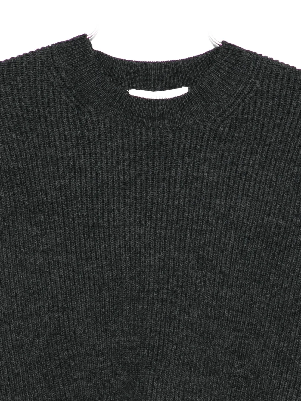 Tibi Ribbed-knit Jumper In Gray