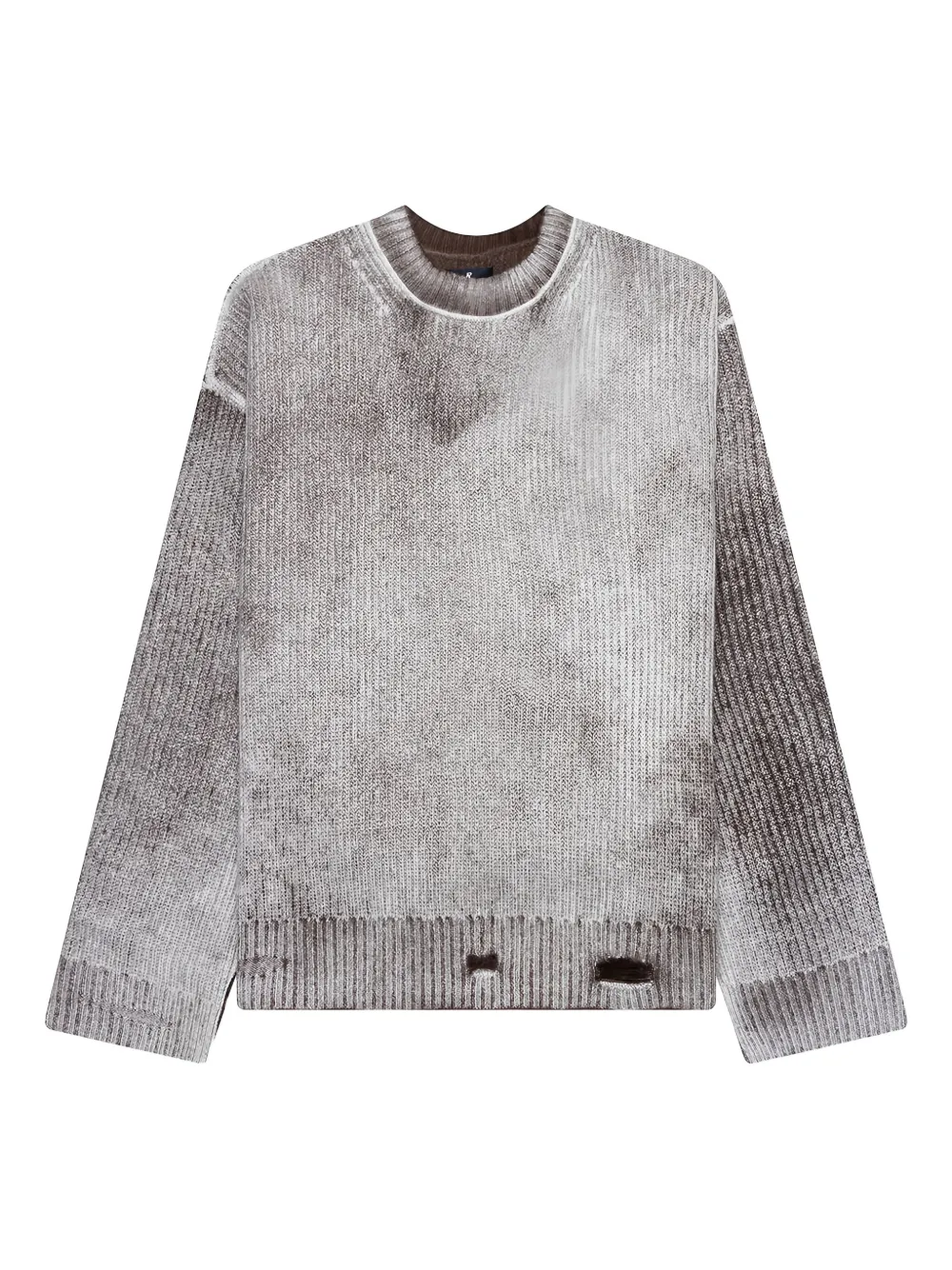 Represent Ribbed Crew-neck Sweater In Gray