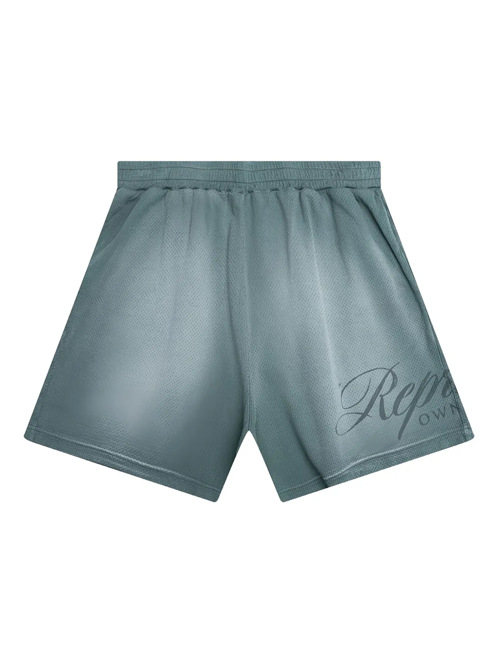 Represent Script Mesh Shorts In Green