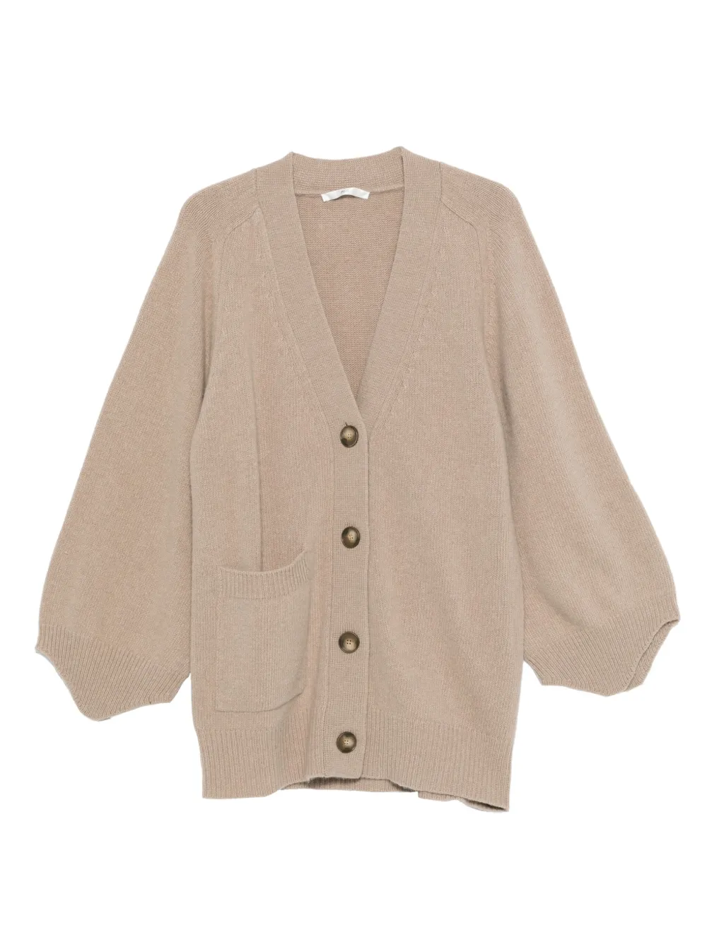 3311 Pocket Buttoned Cardigan In Neutral