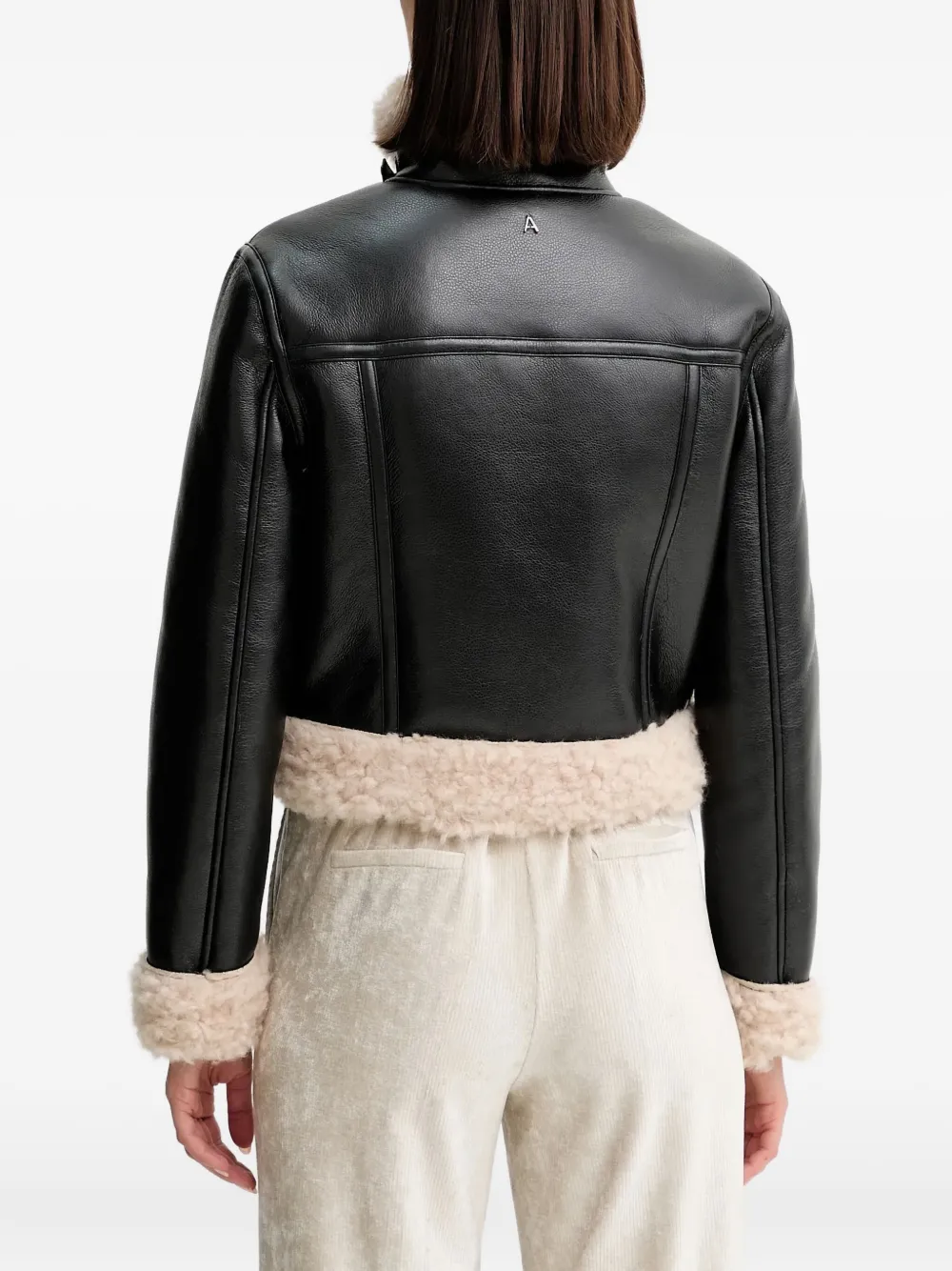 TWINSET Jack van imitatiebont met rits Zwart