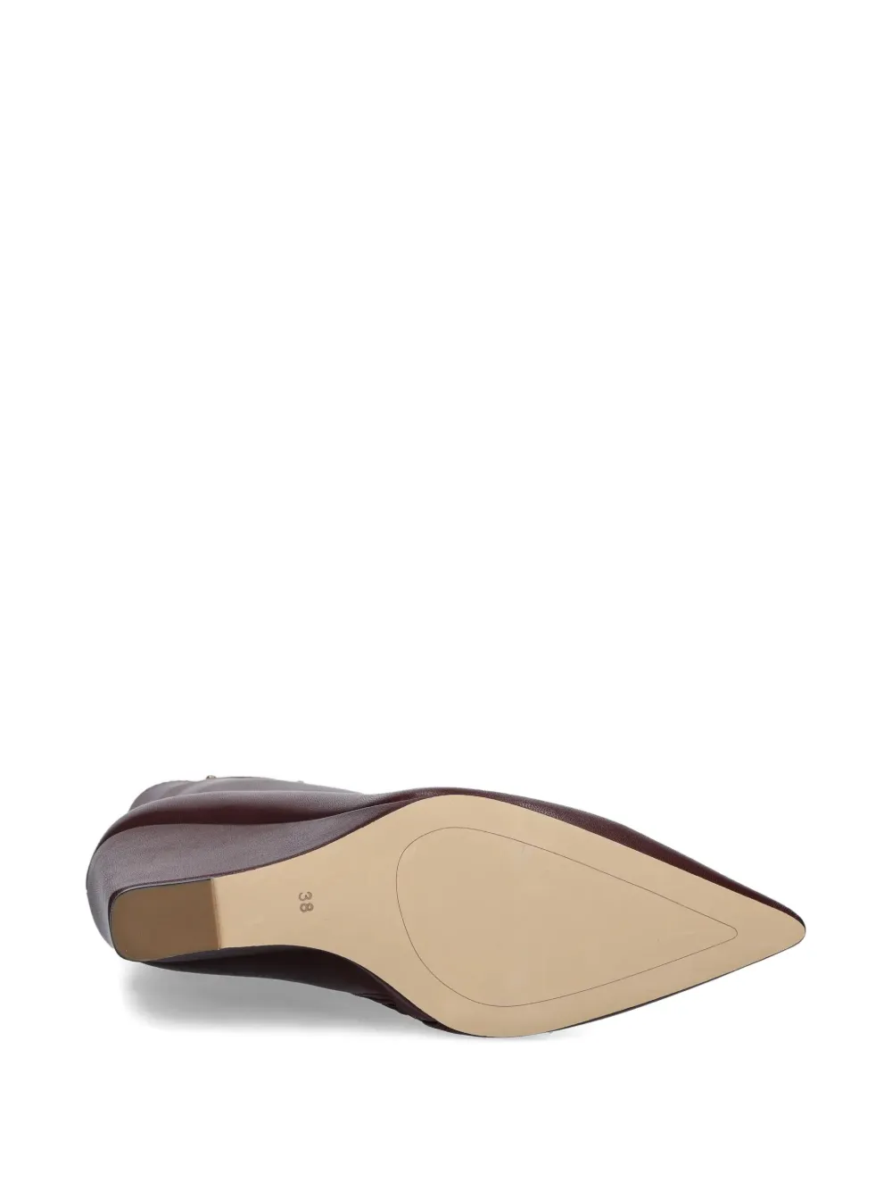 Twinset 100mm Pointed-toe Boots In Burgundy