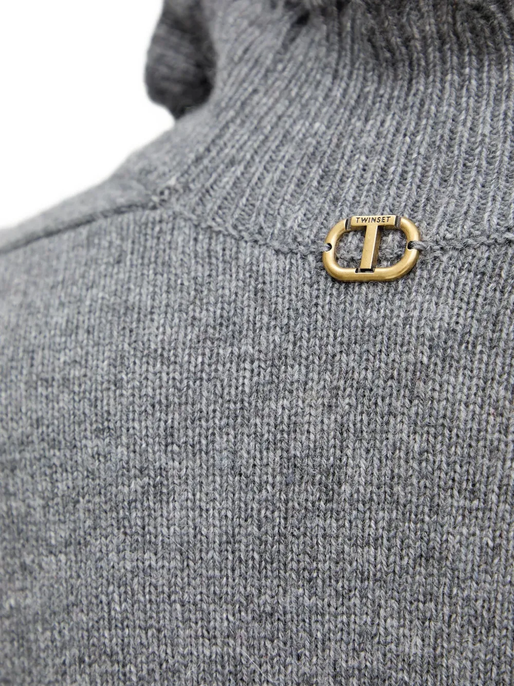 Twinset Cashmere-blend Jumper In Gray