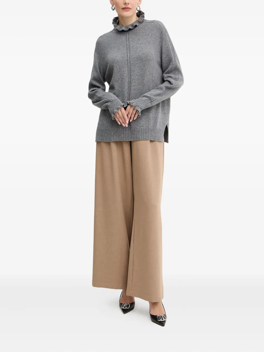 Twinset Cashmere-blend Jumper In Gray