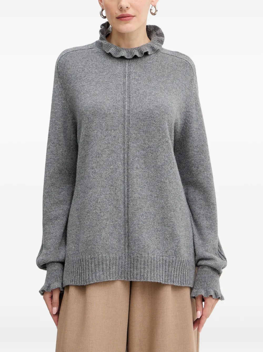 Twinset Cashmere-blend Jumper In Gray